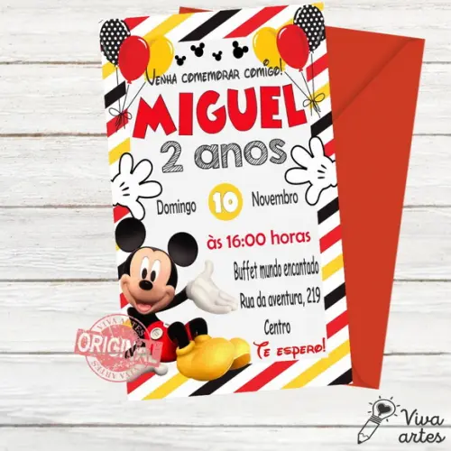Convite Digital Mickey
