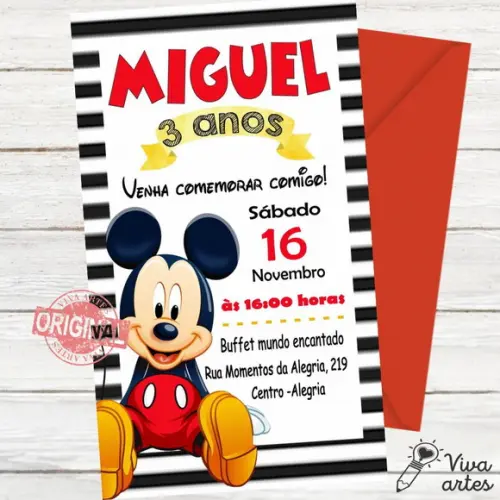Convite Digital Mickey