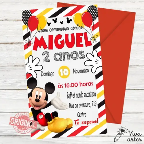 Convite Digital Mickey
