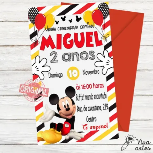 Convite Digital Mickey
