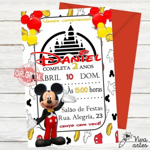 Convite Digital Mickey