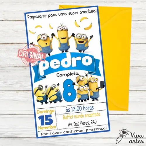 Convite Digital Minions