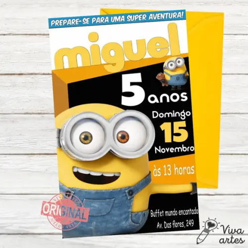 Convite Digital Minions