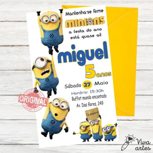 Convite Digital Minions