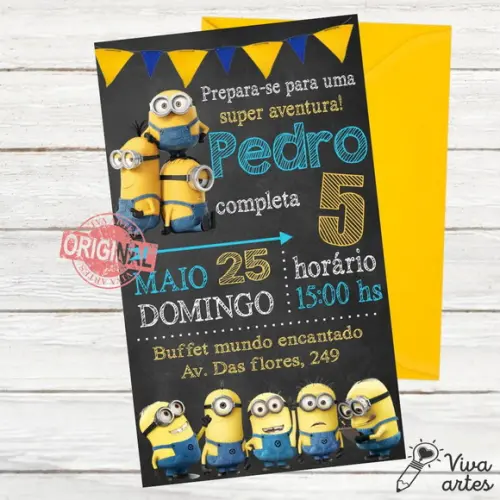 Convite Digital Minions