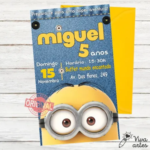 Convite Digital Minions