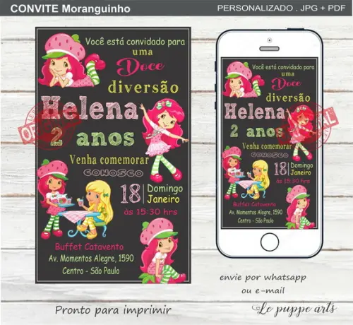 Convite Digital Moranguinho