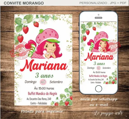 Convite Digital Moranguinho