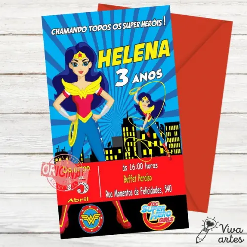 Convite Digital Mulher Maravilha