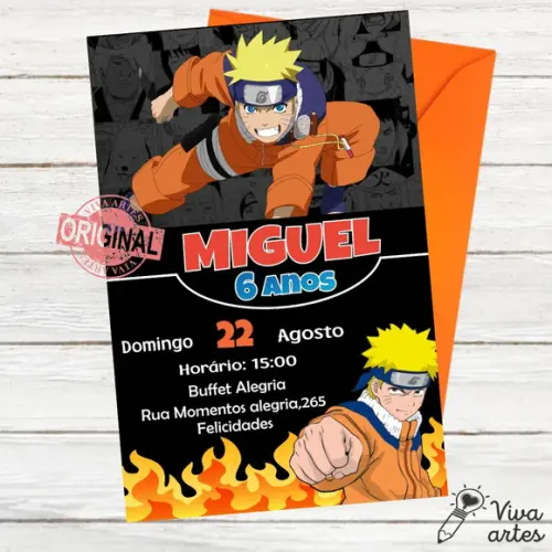 Convite Digital Naruto