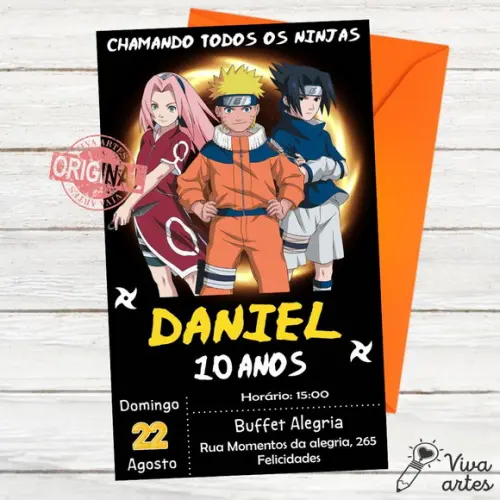 Convite Digital Naruto