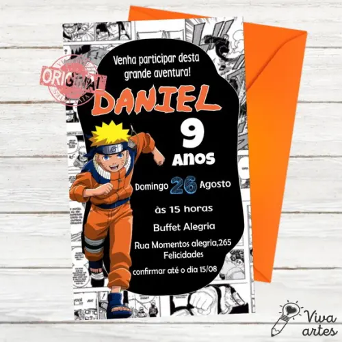 Convite Digital Naruto