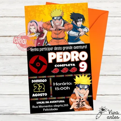 Convite Digital Naruto