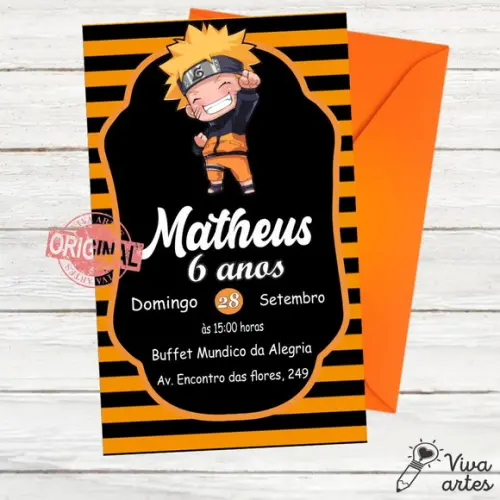 Convite Digital Naruto