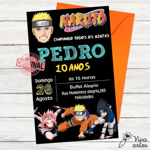 Convite Digital Naruto