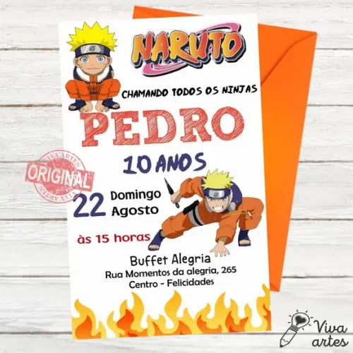 Convite Digital Naruto