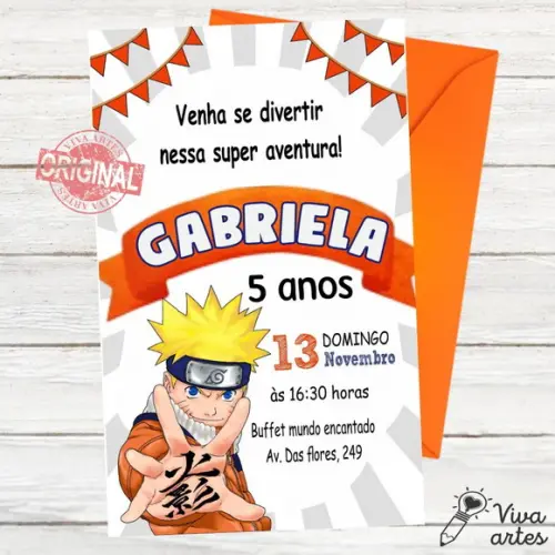 Convite Digital Naruto