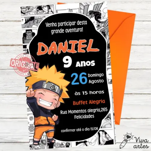 Convite Digital Naruto