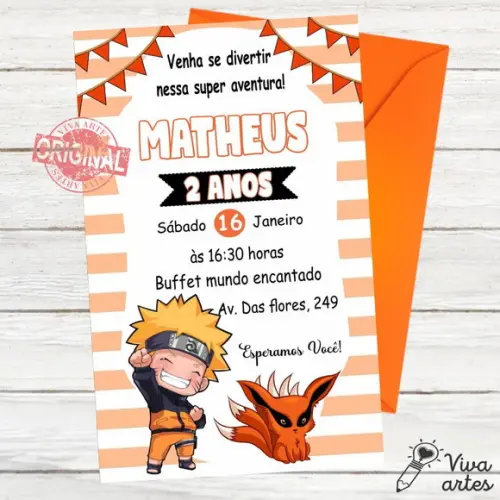 Convite Digital Naruto