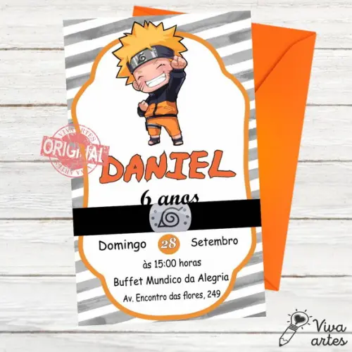 Convite Digital Naruto