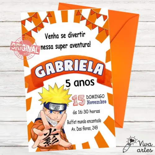Convite Digital Naruto