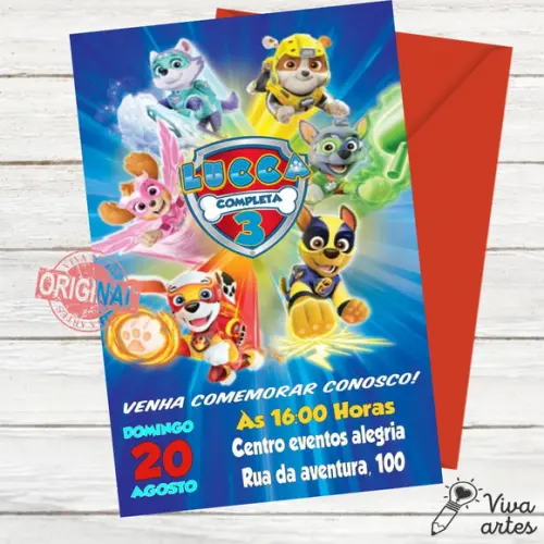 Convite Digital Patrulha Canina
