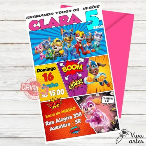 Convite Digital Patrulha Canina