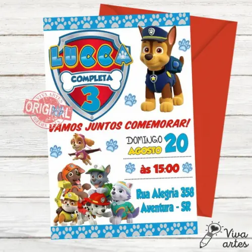 Convite Digital Patrulha Canina