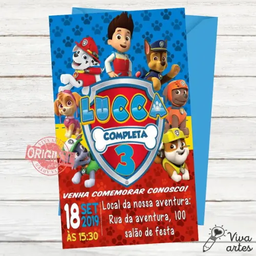 Convite Digital Patrulha Canina