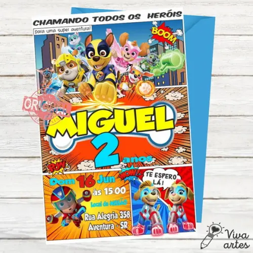 Convite Digital Patrulha Canina