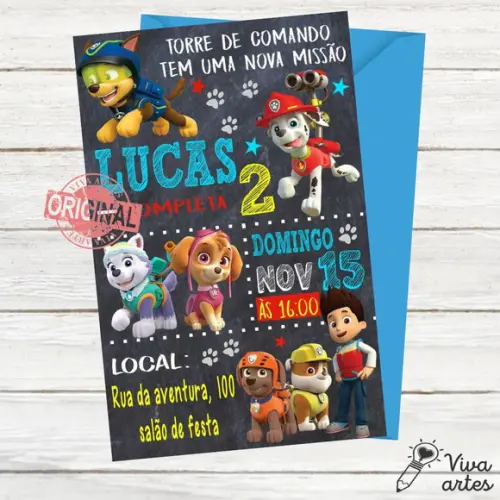 Convite Digital Patrulha Canina
