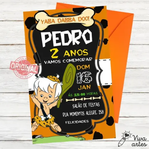 Convite Digital Pedrita e Bambam