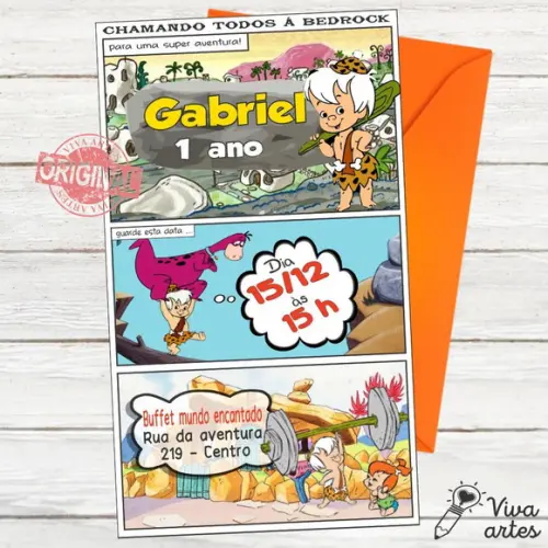 Convite Digital Pedrita e Bambam