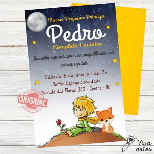 Convite Digital Pequeno Príncipe