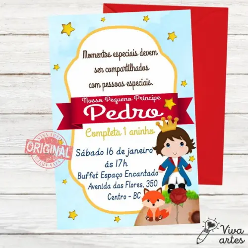 Convite Digital Pequeno Príncipe