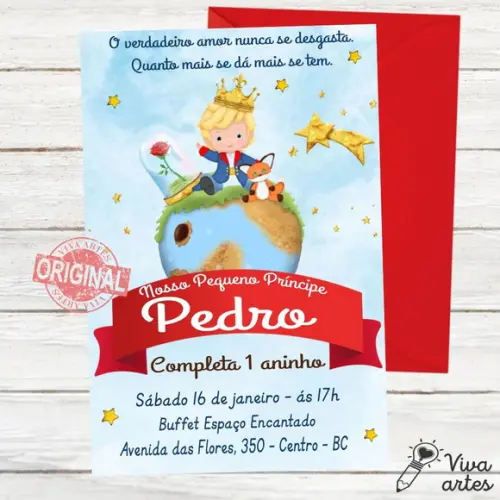 Convite Digital Pequeno Príncipe