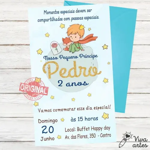 Convite Digital Pequeno Príncipe