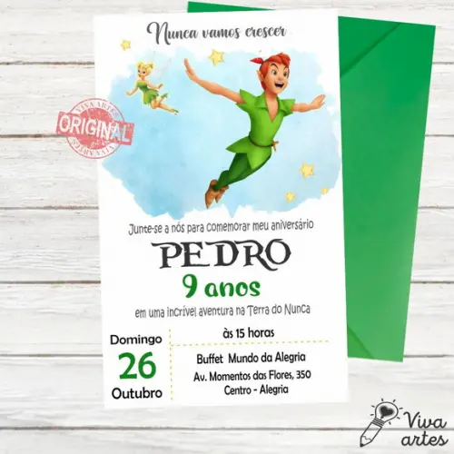 Convite Digital Peter Pan