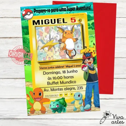 Convite Digital Pokemon