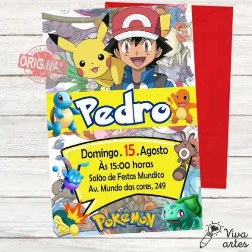 Convite Digital Pokemon