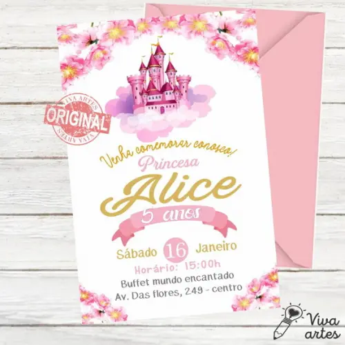 Convite Digital Princesas Disney