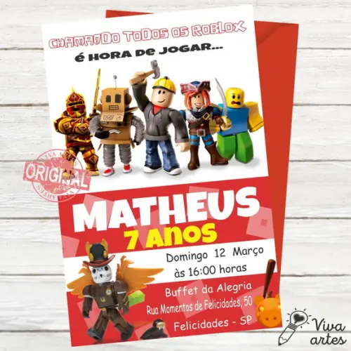 Convite Digital Roblox
