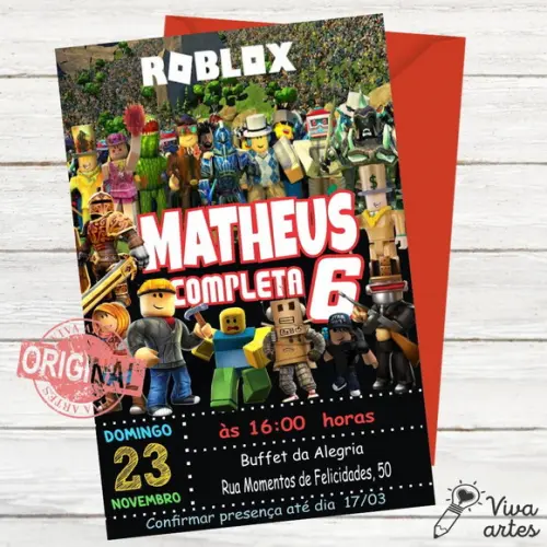 Convite Digital Roblox