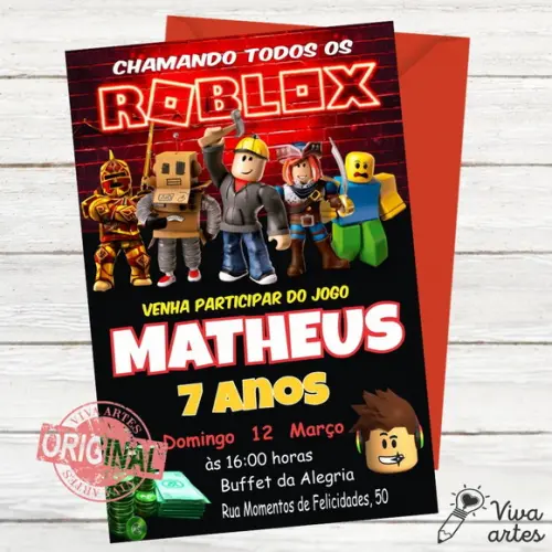 Convite Digital Roblox