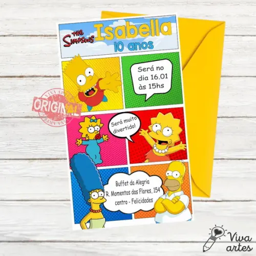 Convite Digital Simpsons