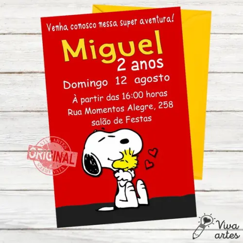 Convite Digital Snoopy