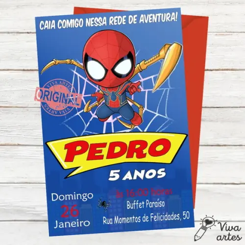 Convite Digital Spidey e Seus Amigos