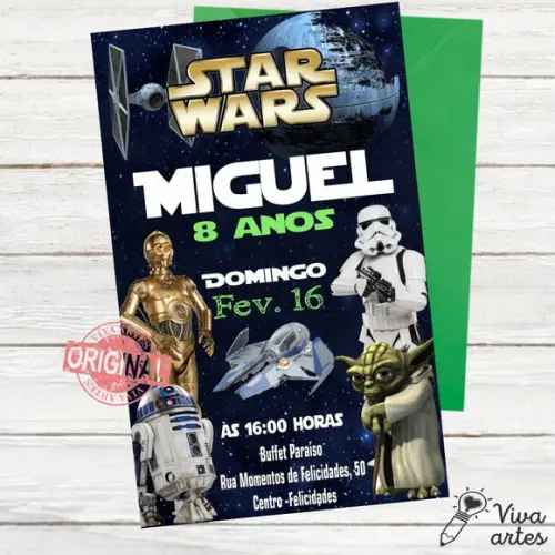 Convite Digital Star Wars
