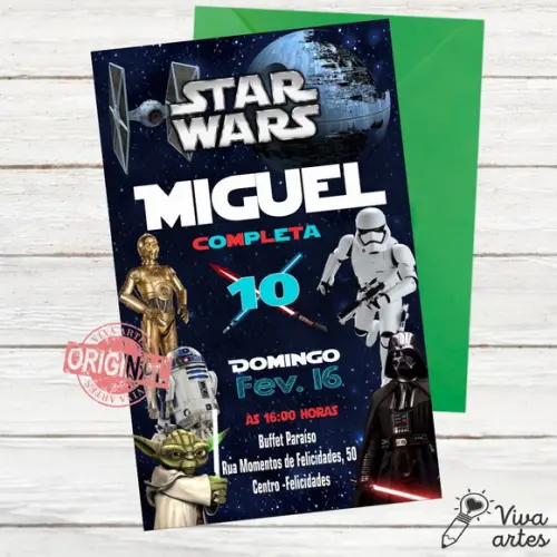 Convite Digital Star Wars
