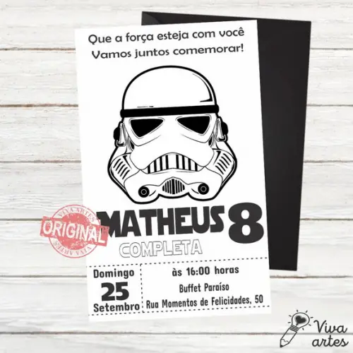 Convite Digital Star Wars